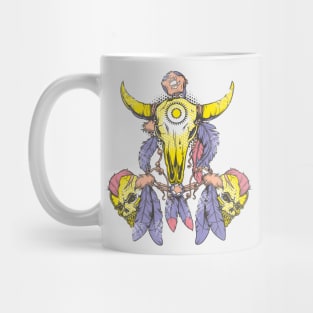 Zombie Skull with Boho Decor Mug